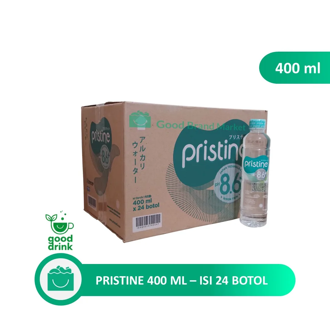 Pristine Air Mineral Sehat 1 Dus Isi 24 Kemasan Botol 400 ml
