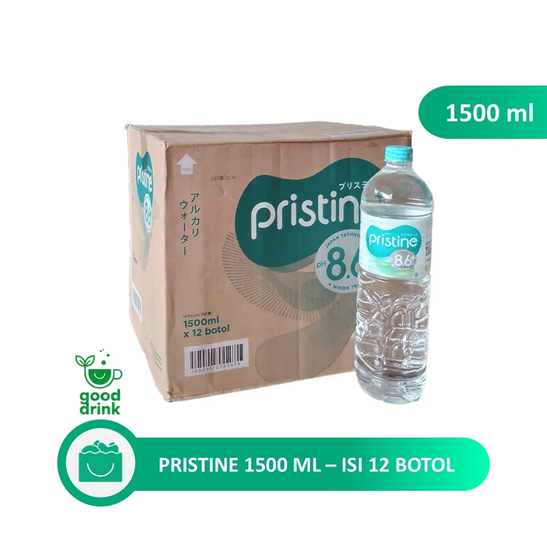 Pristine Air Mineral Sehat 1 Dus Isi 12 Kemasan Botol 1500 ml