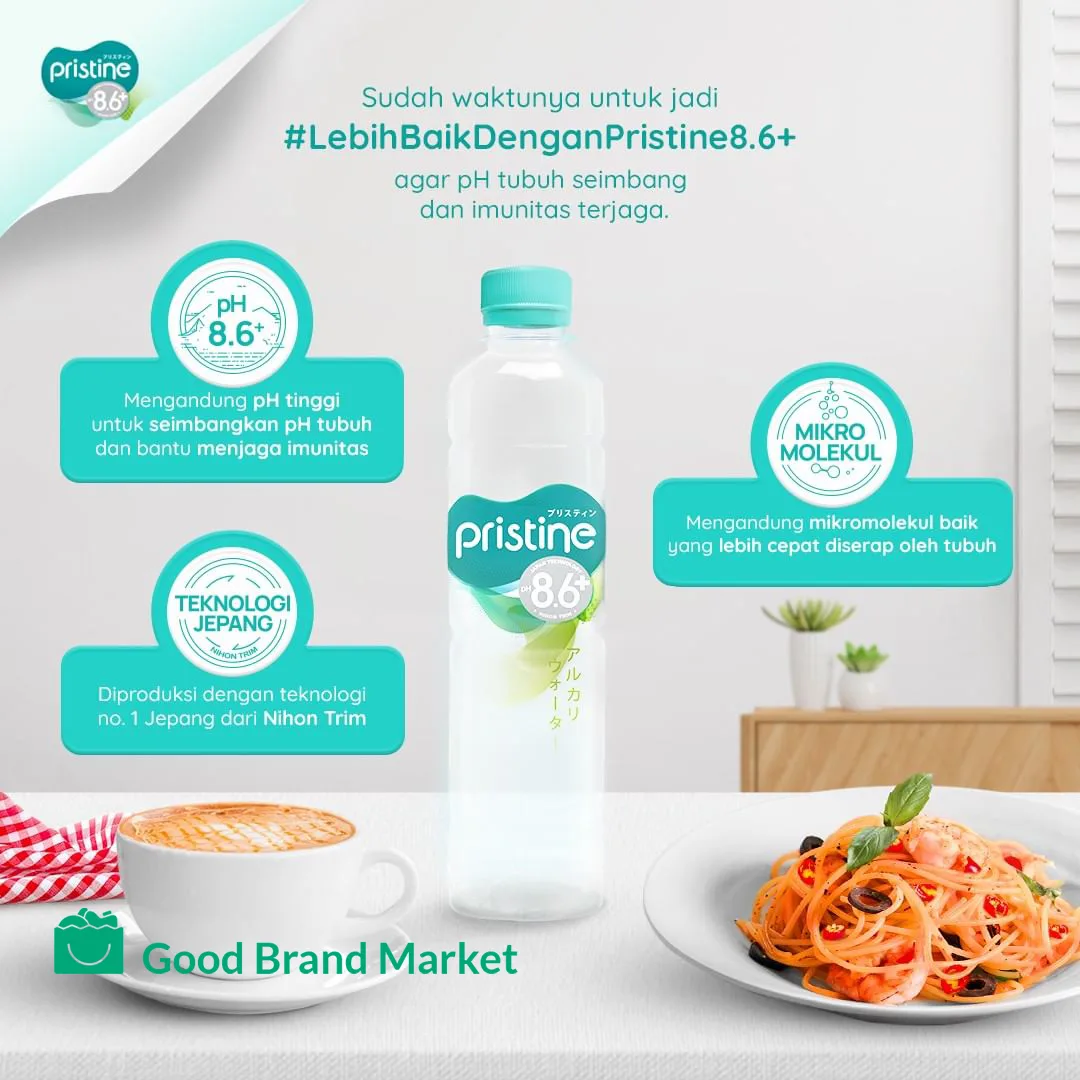 Pristine Air Mineral Sehat 1 Dus Isi 24 Kemasan Botol 400 ml 3